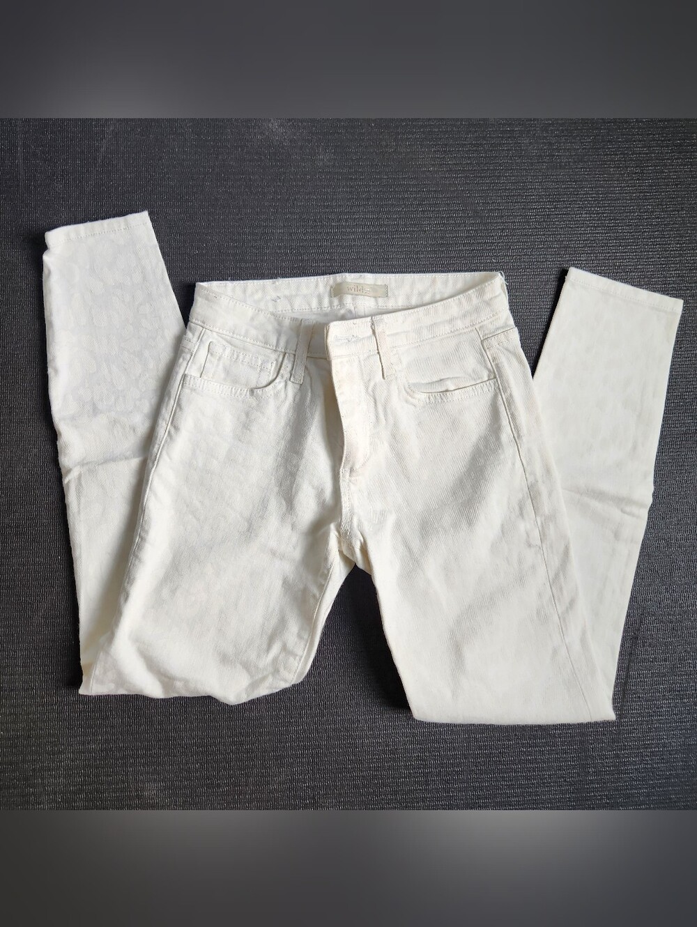 JOE'S JEANS The High Water Mid-rise Skinny Ankle Jeans, White Leopard, Size 25